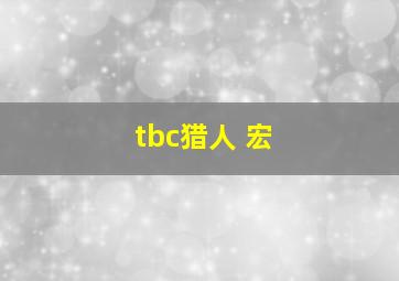 tbc猎人 宏